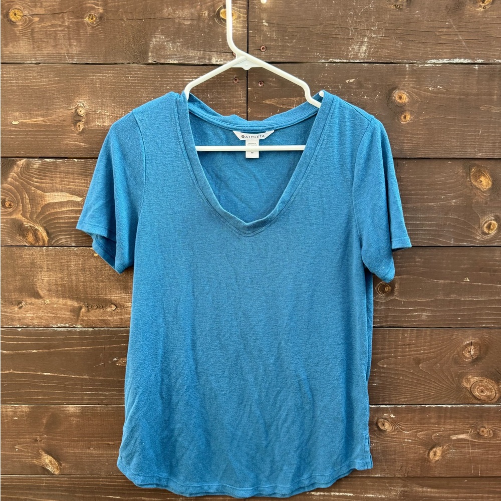 Athleta Blue Short Sleeve T Shirt Size Medium